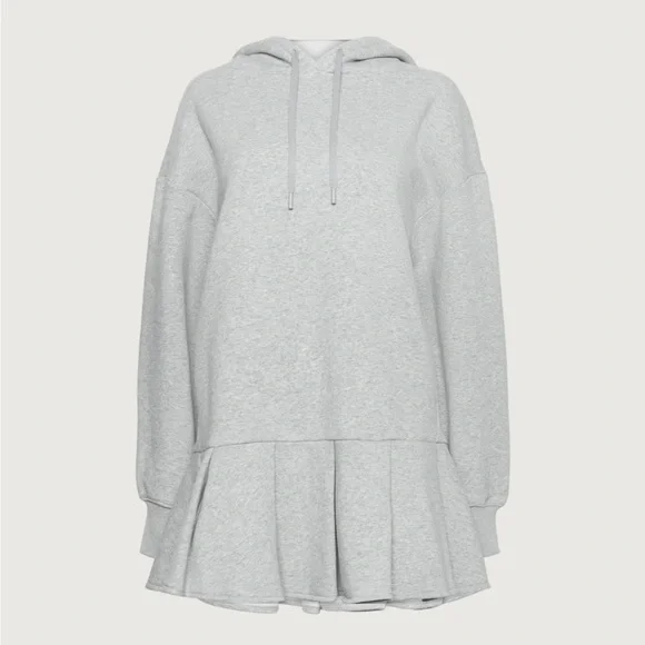 OAK + FORT Gray Hoodie Mini Dress S - Picture 5 of 5
